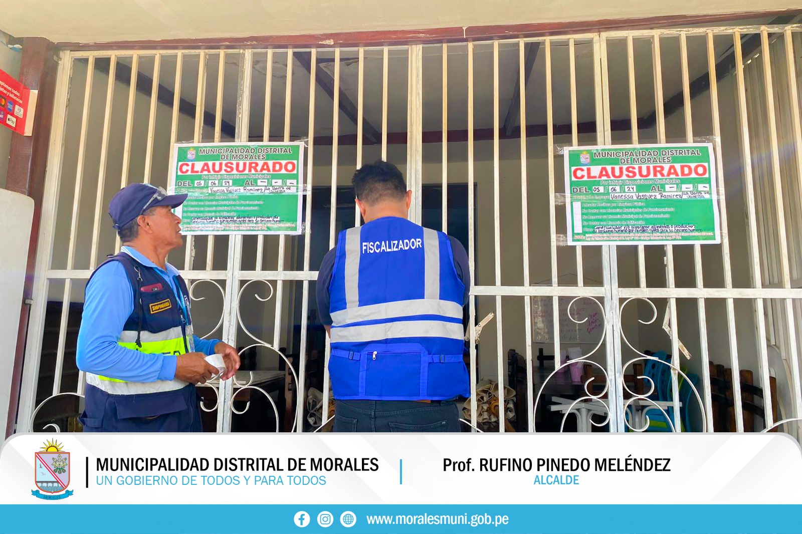 POR INSALUBRES CLAUSURAN DOS LOCALES DE VENTA DE COMIDA EN DISTRITO DE MORALES.